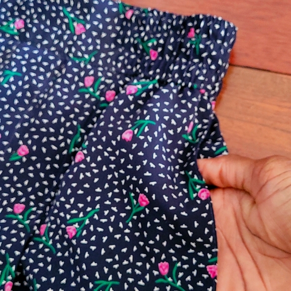 Vintage Jacques Vert Navy blue rose patterned skort/culottes - Picture 8 of 8